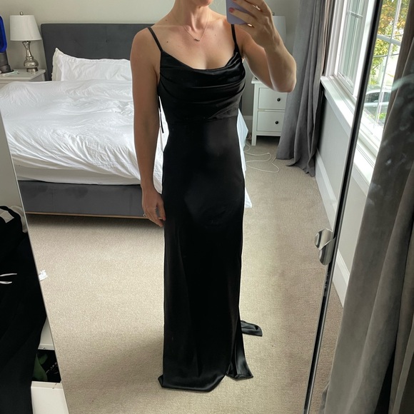 Revelry Dresses & Skirts - Black Skye Satin Revelry bridesmaids dress - never worn